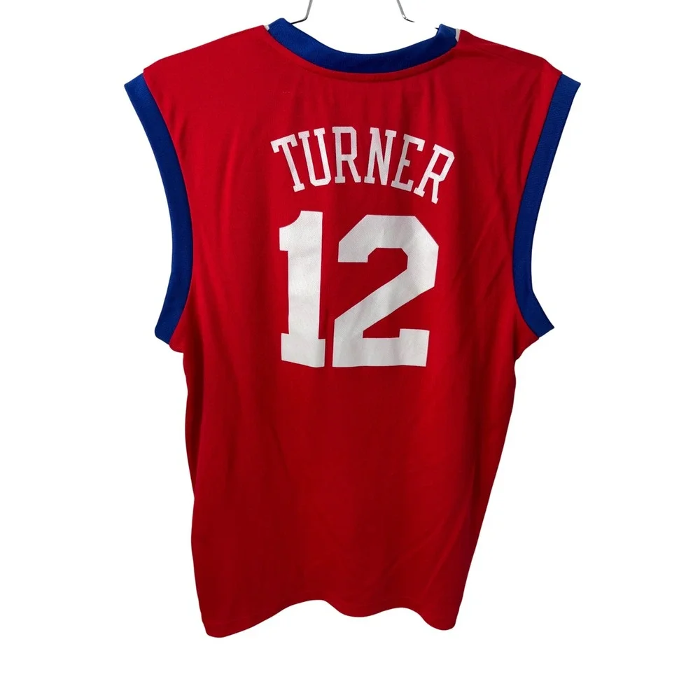 Adidas Philadelphia 76ers Evan Turner‎ 12 Red Basketball Jersey Men's Size M